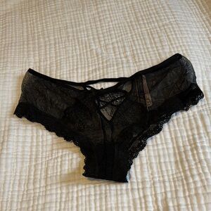 Victoria's Secret Black Lace Hipster Panties